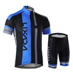 Lixada Men's Cycling Jersey Set Breathable Quick-Dry Short Sleeve Biking Shirt with 12D Padded Shorts MTB Road Bike Cycling Clothing Set