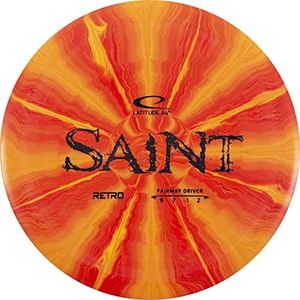 Latitude 64 Retro Saint Disc Golf Fairway Driver | Slightly Overstable Disc Golf Driver | Grippy Base Plastic | Fairway Driver Disc Golf Disc | Frisbee Golf Driver | 170g+ (Orange)