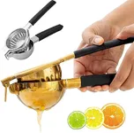 A Bar Above Premium Quality Hand Juicer, for Cocktails, Heavy Duty, Stainless Steel Juicer, Lime, Lemon, and Oranges, Citrus Juicers, for Mixologists and Bars, Fruit Juice Extractor, Gold, 3 Pack