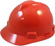 MSA V Cap Style Hard Hats with Lightweight Staz-On Suspension with Tote Bag - Standard Orange