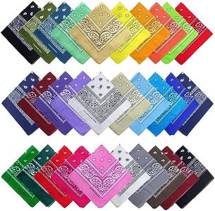 Tergy 30PCS Bandanas Unisex Paisley Bandanas Bulk Multi-Purpose Headband Cowboy Head Wrap Scarf for Women Men Boys Girls (Mixed Color)