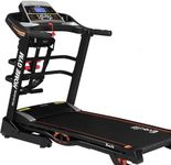 Everfit Treadmill Electric Treadmills with 480mm Running Belt, Hydraulic Unfolded Foldable Exercise Machine Fitness Equipment, with 18km/h Speed, 15-Level Auto Incline, Bonus Dumbbells and Massager