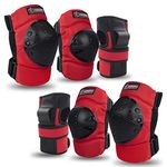 Adult & Kids Knee Pads Elbow Pads Wrist Guards Protective Gear Set for Skateboarding, Skating, Inline Skating, Roller Skating, Scooter, BMX Biking Cycling and Outdoor Extreme Multi-Sports