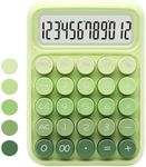 Green Calculator, UPIHO Standard Calculator,Gradient Green Calculator with 12 Digit Display and Big Buttons,Green Office Supplies and Desk Accessories,Cute Calculator for Office,School