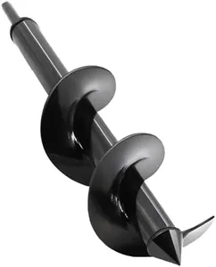 Auger Drill Bit for Planting,4"X12" Heavy Duty Garden Auger Spiral Drill Bit,Drill Auger for Bulb Planting,Auger Post Hole Digger for 3/8" Hex Drive Drill