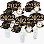 New Year's Eve - Gold - 2019 New Years Eve Party Centerpiece Sticks - Table Toppers - Set of 15