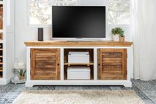 ANGEL FURNITURE Whitewave Solid Wood Tv Cabinet Two Door Storage Unit | Entertainment Unit 160x70x45 CM (Tv Unit)