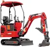 HY14C 1.4 Ton Mini Excavator w/Side Swing Boom, Semi-Auto Quick Coupler & Hydraulic Thumb for Tight Space Construction, Landscaping, Farming 13.5HP B&S Engine, Includes delivery & unloading services