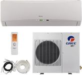 Gree 25 Seer Energy Star 1 Ton Ductless Mini Split Air Conditioner System, Heat Pump, 12000 Btu, Inverter, Cooling, Heating, Dehumidification. Includes 15 Foot Installation Kit. 220~240 VAC