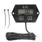 Motorcycle Tachometer, Pickup Truck LCD Display Tachometer Timer 2/4‑Stroke Petrol Engine Tachometer Universal for Pickup Trucks, SUV, Boat,Lawn Mower Monitors and Data Loggers