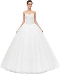 Likedpage Women's Ball Gown Bridal Wedding Dresses (US4, Ivory) …