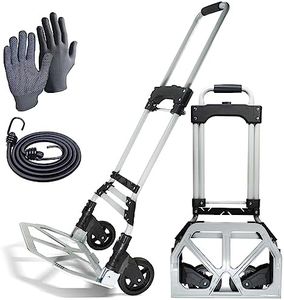 WMR Heavy Duty Folding Aluminium Hand Truck Trolley | Multi-Purpose Sack Barrow Cart | Lightweight & Durable Aluminium Trolley for Luggage, Groceries, Office, Warehouse | 80KG Load Capacity