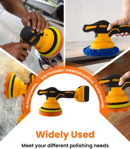 Cordless 6" Car Polisher for Dewalt 18V – Variable Speed Buffer Kit, Portable Orbital for Auto Detailing & Waxing (Battery Not Included)