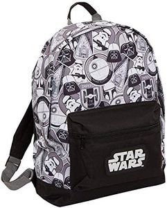 Star Wars Large Backpack Darth Vader Storm Trooper School College Laptop Bag Rucksack, Black/White, One Size, Backpack