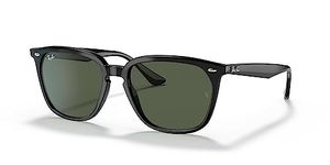 Ray-Ban RB4362 Sunglasses, Black/Dark Green, 55 mm