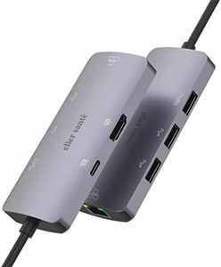 eller santé® USB Hub Type C Hexon 6IN1 multiport 3.0 High Speed Adapter connector (5GBPS) data transfer Converter Extension, 4K HDMI, Type C PD, RJ45 Ethernet docking station USB A Port Compatible with Macbook Air Pro (M1, M2 etc), iPad Pro Air, Laptop, and Other Type C Mobile & Devices