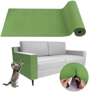 Climbing Cat Scratcher Mat Trimmable Cat Scratching Post Carpet 157.4’’x15.8’’ Self Adhesive Carpet Mat Pad Replacement for Cat Tree Shelves Post Couch Wall Furniture Steps DIY Protector (Green)