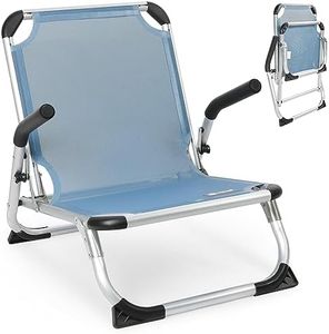 Homecall Sedia pieghevole da spiaggia in alluminio colore blu