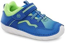 Stride Rite Boy's Soft Motion Kylo Athletic Sneaker, Blue/Lime, 6 Toddler