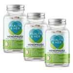 Health & Her Menopause Supplements for Women - Multi-Nutrient Wellbeing Support - Wellbeing for Menopause - 3 Month Supply, 180 Capsules - Vegan