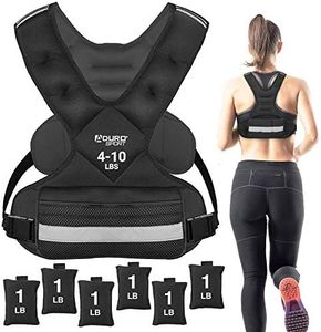 Aduro Sport Adjustable Weighted Vest Workout Equipment, 4lbs-10lbs Body Weight Vest for Men, Women, Kids