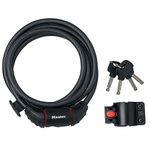 MASTER LOCK Bike Cable Lock [Key] [1,8 m Coiling Cable] [Outdoor] [Mounting Bracket] 8130EURDPRO - Ideal for Bike, Electric Bike, Skateboards, Strollers, Lawnmowers and other Outdoor Equipments