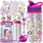 PURPLE LADYBUG Decorate Your Own Water Bottle Craft Kits for Kids - Unique Girls Birthday Presents & Great 6 Year Old Girl Gifts - Creative Arts and Crafts for Kids Age 6-12 - Girls Christmas Gifts