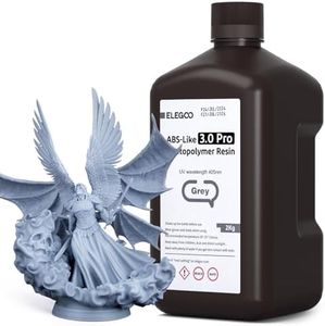 ELEGOO ABS-Like 3.0 Pro Résin, Gris 2000g, Résine d'Impression 3D Améliorée pour une Meilleure Résistance à la Chaleur et aux Rayures, Compatible avec la Plupart des Imprimantes 3D LCD/DLP/MSLA