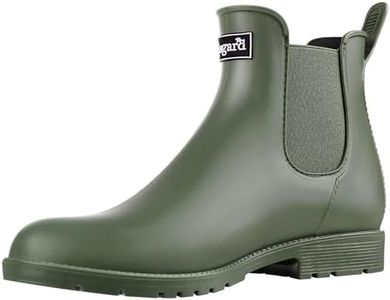 Asgard Women's Ankle Rain Boots Waterproof Chelsea Boots, New Olive Green 36 (Size 6)