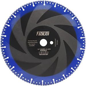 FACHLICH 12" Metal Cutting Diamond Blade 300MM All Purpose Cut Off Wheel for Rebar Sheet Metal Angle Iron Stainless Steel