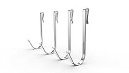 KINCMAX Stainless Steel Heavy Duty S Hooks for Hanging onto Shower Caddy, Bathroom Organizers, Shampoo Holders - Rustproof SUS 304 Steel for Hanging Razor & Sponge (Silver)