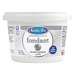 Satin Ice Rolled Fondant - Shimmer - 450 g (Silver, 450 G)