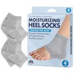 Dr. Frederick's Original Moisturizing Heel Socks for Cracked Heel Treatment - 2 Pairs - Stop Cracked Heels in Their Tracks