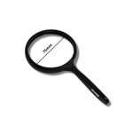 DELINGER Magnifying Glass for Reading Map Double Glass 75MM High Power Antique Handheld Magnifier Glass (75 mm Black)