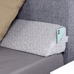 EPHEDORA Triangle Bed Wedge Pillow for Headboard Gap (0-8") - Fills The Gap Between Mattress and Headboard - Bed Gap Filler Queen Size