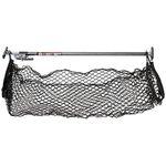 KEEPER Ratcheting Cargo Bar - Rubber, Black/Silver, Adjustable from 40"-70" - Comes with 60” x 24” Storage Net (5060), For Truck