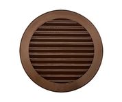 H&C VENT Brown 100 mm / 3.9” Ventilation Grille │ Plastic Vent Cover with Insect Protection │ Extractor Air Vents Covers for Inside Outside │ Duct Pipe Grilles For External Internal Wall Door Window