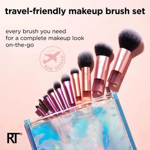 Real Techniques Mini Travel Brush Kit – 4-Piece Makeup Brushes