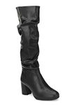 Delize Women's Black Knee Boots (Black, Numeric_6)