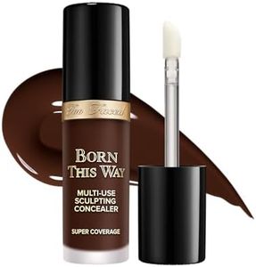 Too Faced Born This Way Super Coverage Multi-Use Concealer | Full-Coverage Hydrating Concealer for Dark Circles & Blemishes with Natural Finish | Hyaluronic Acid & Coconut Water, Ganache, 0.45 Fl Oz