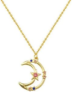 MYANAIL Nine Planets Pendant Necklace Sailor Moon Guardian Star Clavicle Necklace for Women Astronomy Enthusiast Gift Jewelry, Crystal, Crystal