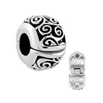 New Filigree Irish Charm Celtic Swirl Flower Clip Lock Stopper Spacers Fit Pandora Bracelets