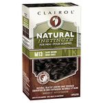 Clairol Natural Instincts Semi-Permanent Hair Dye for Men, M13 Dark Brown Hair Color, 1 Count