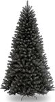 National Tree Company Artificial Full Christmas Tree, Black, North Valley Spruce, Includes Stand, 7.5 Feet