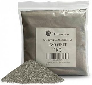 LE LEMATEC Brown Corundum Abrasive Blasting Media #220 - Ideal for Surface Prep & Coating Removal, Rust Removal, Cleaning, Deburring, and Etching, 2.2lbs Starter Bag (LEI17-2)