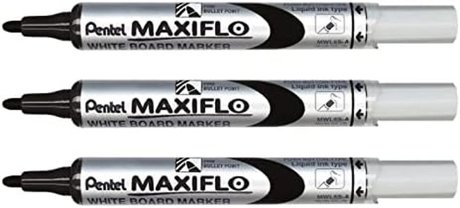PENTEL Lot de 3 Marqueurs MAXIFLO MWL5S pour tableau blanc, noir