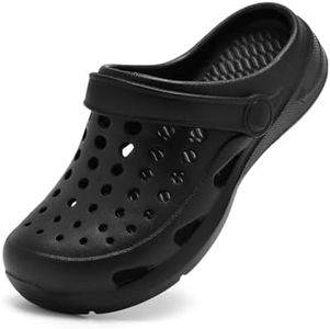Nedaan Kids Garden Clogs Boys Girls Slides Sandals Toddler Non Slip Water Shoes Black