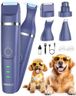 oneisall 4 in 1 Dog Clippers, Quiet Cordless Dog Paw Trimmer & Nail Grinder, 2 Sppeds Pet Grooming Kit for Small Dogs (Blue)