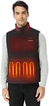 ORORO Men's Heated Quilted Vest with Battery Pack, Lightweight Quilted Heated Vest for Men (Neutral Black,M)