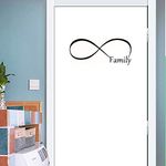 BIBITIME Family forever love infinite symbol Car Decal Vinyl Window Quote Bumper Inspirational Lettering Saying Sticker,19.88x8.66 in